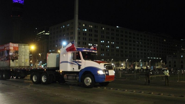 La protesta de los camioneros de La Araucanía