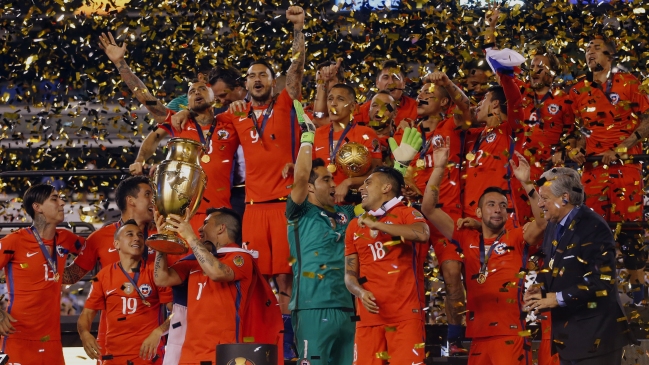 Así se vivió en cancha la trastienda del festejo de Chile en Nueva Jersey Así se vivió en cancha la trastienda del festejo de Chile en Nueva Jersey