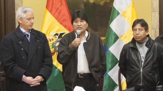 Evo Morales felicitó al canciller Choquehuanca por su 