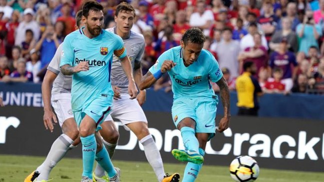 Neymar guió el triunfo de FC Barcelona ante Manchester United en Estados Unidos Neymar guió el triunfo de FC Barcelona ante Manchester United en Estados Unidos