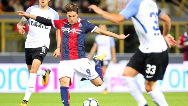 Erick Pulgar jugó todo el partido en igualdad de Bologna con Inter de Milán