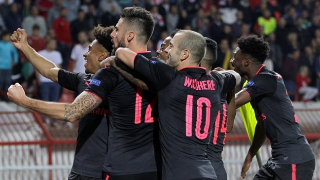 Arsenal venció con lo justo a Estrella Roja en la Europa League sin Alexis Sánchez Arsenal venció con lo justo a Estrella Roja en la Europa League sin Alexis Sánchez
