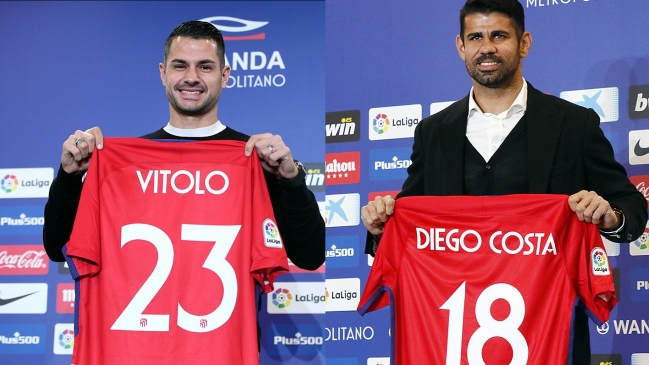 Diego Costa y Vitolo fueron presentados como refuerzos de Atlético de Madrid Diego Costa y Vitolo fueron presentados como refuerzos de Atlético de Madrid