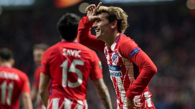 Atlético de Madrid dio el primer golpe ante Sporting por cuartos de la Europa League Atlético de Madrid dio el primer golpe ante Sporting por cuartos de la Europa League