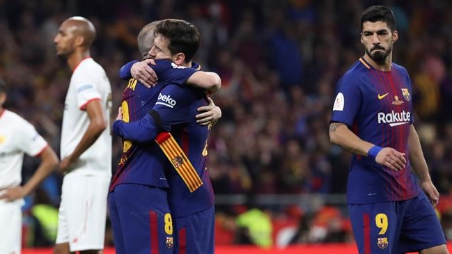 Barcelona goleó a Sevilla y se coronó campeón de la Copa del Rey Barcelona goleó a Sevilla y se coronó campeón de la Copa del Rey
