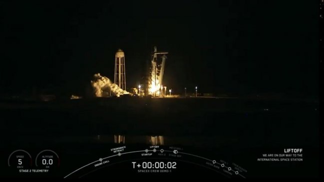 SpaceX lanzó la primera nave comercial diseñada para astronautas