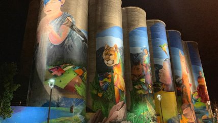   Rancagua: Mural más grande de Chile ahora tiene iluminación LED 