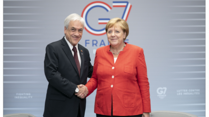  Presidente Piñera se reunió con Ángela Merkel en la cumbre del G7  