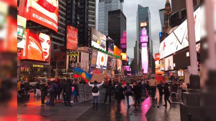  La silenciosa manifestación en Nueva York por Chile  