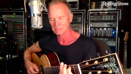   Sting tocó un puñado de sus éxitos desde su estudio casero 
