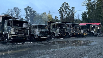   Ataque incendiario destruyó 19 maquinarias en empresa de Máfil 