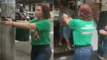   Diputada bolsonarista es captada persiguiendo a un hombre con una pistola en la calle 