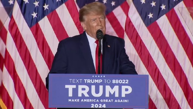 Donald Trump lanzó oficialmente su candidatura para las elecciones de 2024