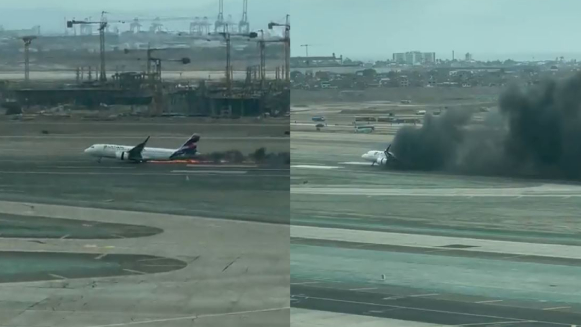 Avión de Latam sufrió accidente en la pista del aeropuerto de Lima
