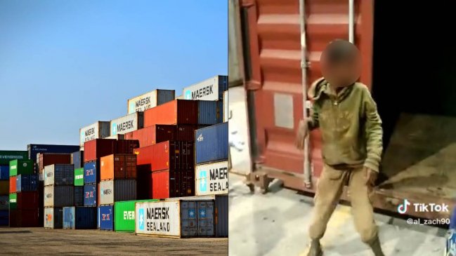 Estaba jugando: Niño se escondió en un contenedor y fue encontrado seis días después en otro país