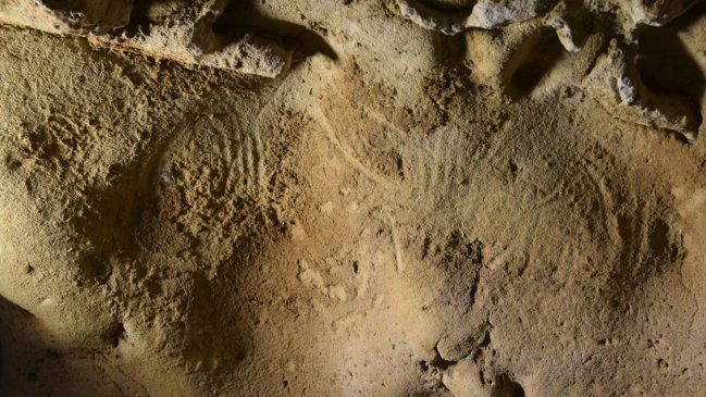 Hallan el grabado neandertal más antiguo en la pared de una cueva en Francia