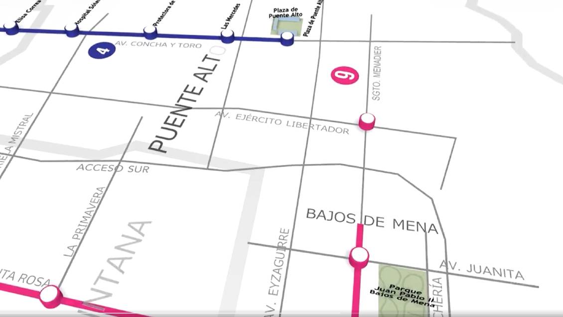 Línea 9 tendrá 19 estaciones y llevará por primera vez el Metro a La Pintana, La Legua y Bajos de Mena