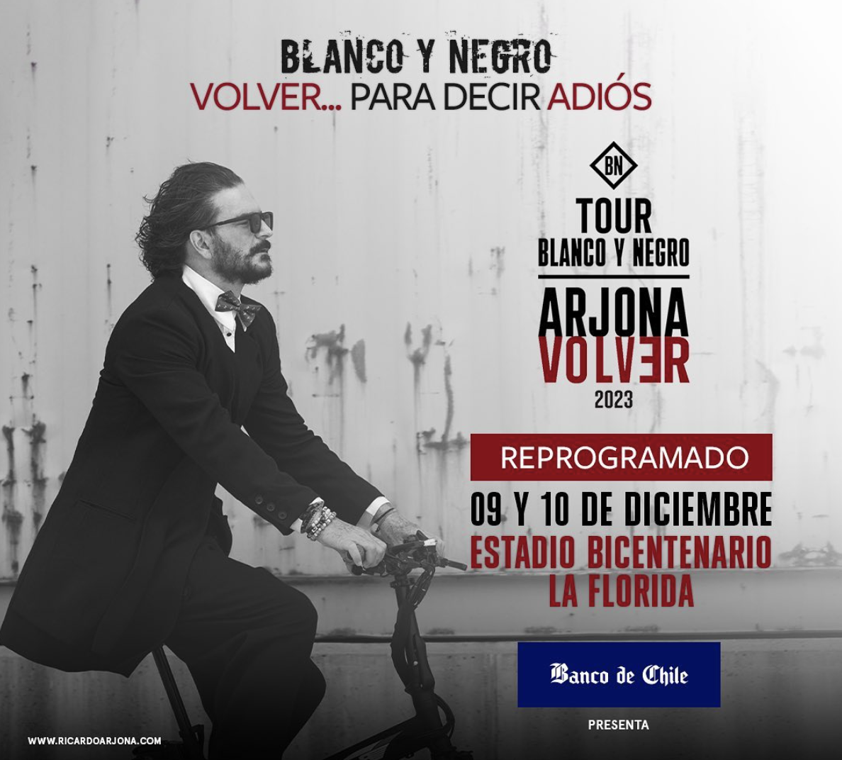 Nuevas fechas de Arjona en Chile