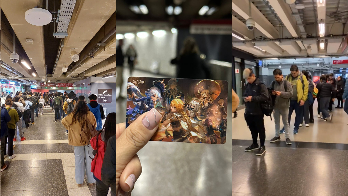 Enormes filas en el Metro de Santiago por Tarjeta Bip! de 