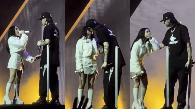 ¡Son pololos! Peso Pluma y Nicki Nicole confirmaron su relación durante concierto