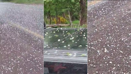   Captan fuerte granizada en la Región del Ñuble 