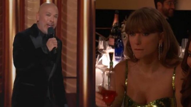No le gustó: la broma del anfitrión de los Globos de Oro a Taylor Swift