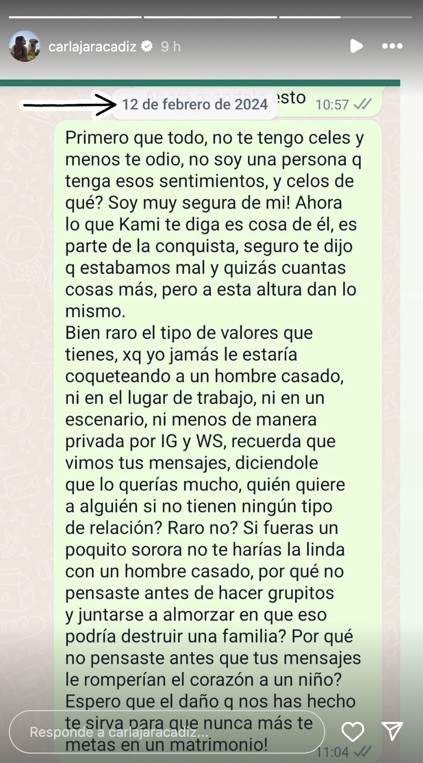 Carlita Jara y la infidelidad de Kaminski