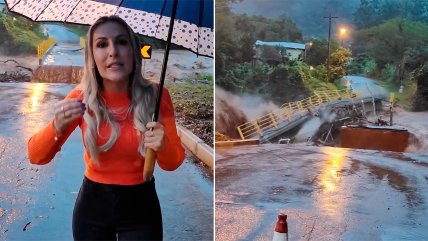  Río se llevó un puente mientras alcaldesa transmitía en vivo en Brasil  