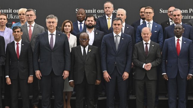 Cumbre de Paz de Ucrania cerró con declaración que cuenta con la firma de Chile