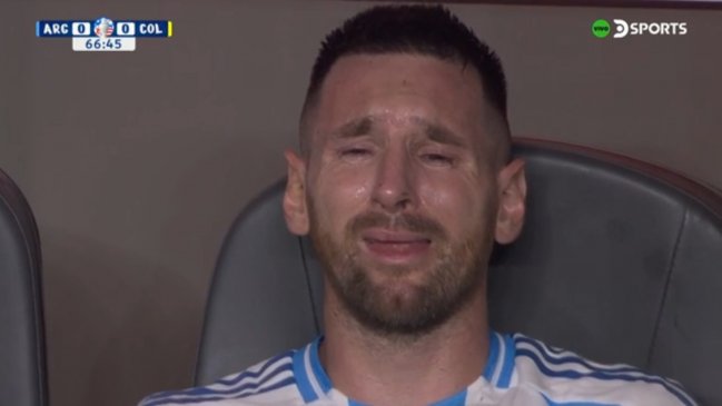 [VIDEO] ¡Desconsolado! Messi estalló en llanto tras salir lesionado en la final de Copa América