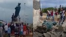 Protestas en Venezuela: Estatuas de Chávez son derribadas por manifestantes