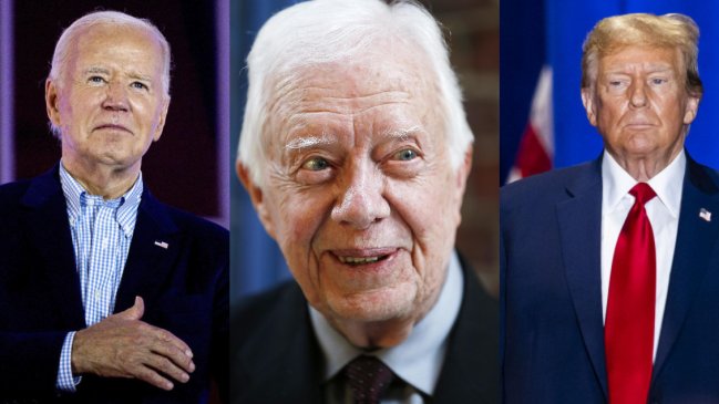 Biden y Trump lamentaron la muerte del expresidente Jimmy Carter