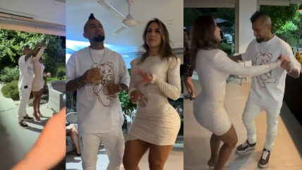   La celebración de Año Nuevo de Arturo Vidal junto a Sonia Isaza y su familia 