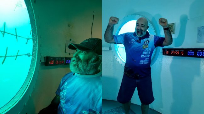 Hombre batió Récord Guinness al vivir 4 meses bajo el mar