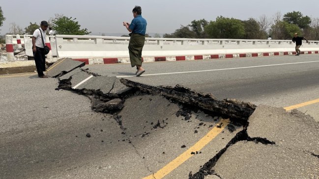 Terremoto de 7,7 azotó a Birmania y Tailandia