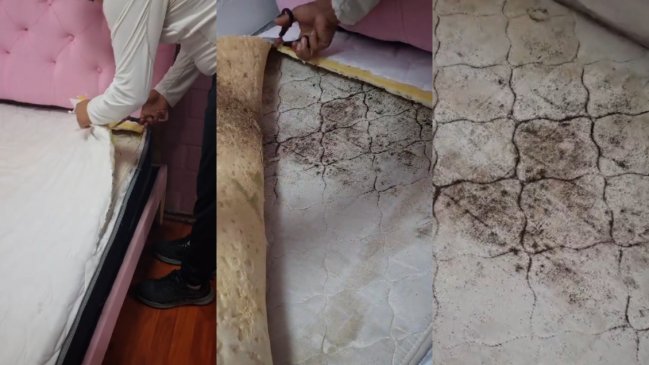 Denuncian estafa en supuesta venta de colchones nuevos: Tenían doble capa y hongos