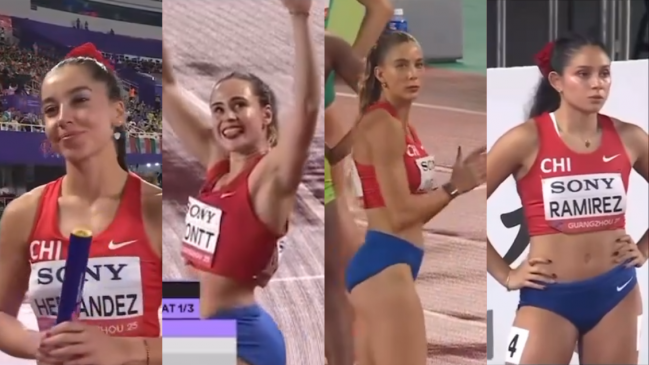 Hernández, Montt, Jiménez y Ramírez batieron el récord nacional de 4x100 en Guangzhou