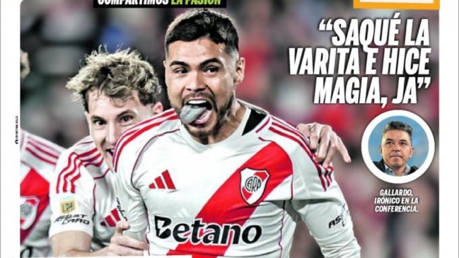 Paulo Díaz sacó portada en Olé tras salir ovacionado en triunfo de River