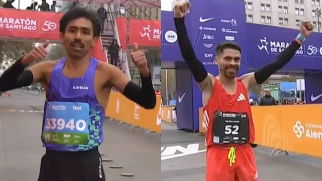Maratón de Santiago: Diego Uribe revalidó el oro de 10k y Matías Silva conquistó los 21k