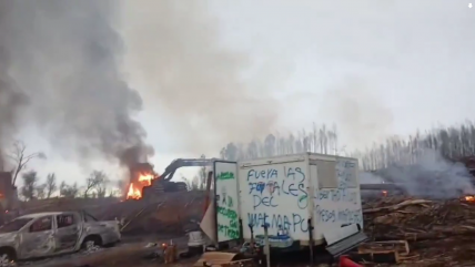   Mulchén: Forestal sufrió ataque incendiario horas después de anuncio de Boric sobre la paz en la zona 