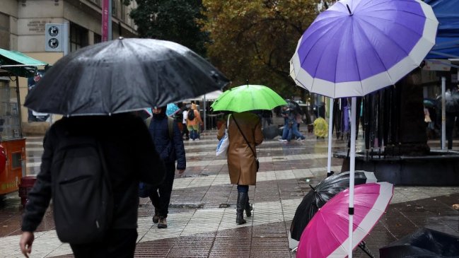 Nuevo sistema frontal: Meteorología emitió aviso por lluvia en la zona centro-sur