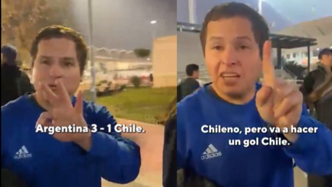 Chilenos llegaron al Nacional para apoyar a Argentina y Messi