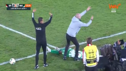   Seleccionado colombiano provocó preocupación al desplomarse en duelo de Atlético Nacional 