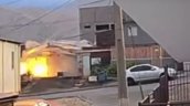 Incendio y explosión destruyó una casa y dejó un lesionado en Tocopilla