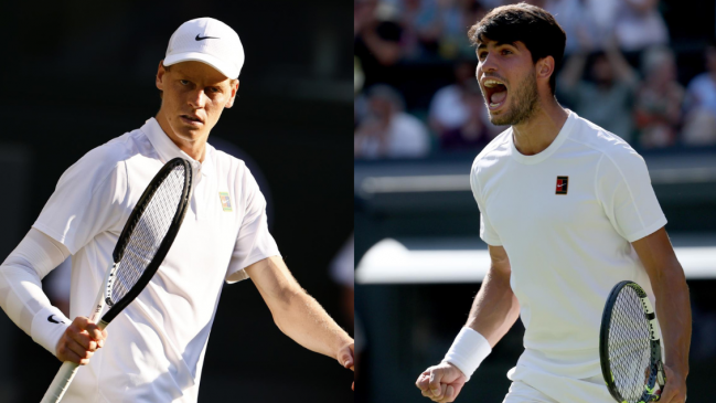 Jannik Sinner y Carlos Alcaraz se enfrentan en la final de Wimbledon