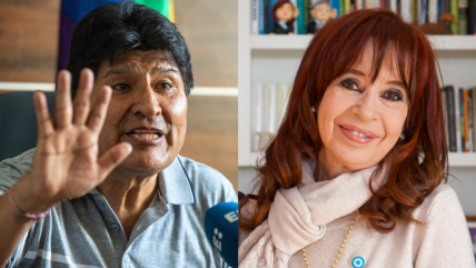   Evo Morales a Cristina Fernández: “Cuando no pueden con balas, lo hacen con leyes