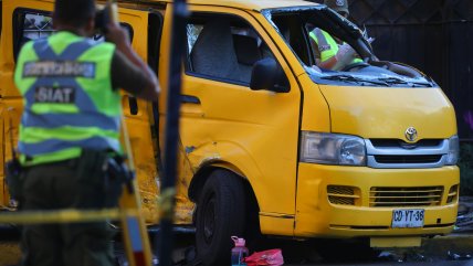   Delincuentes que chocaron a furgón escolar serán formalizados por homicidio 