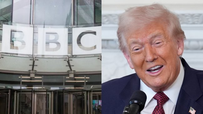 Trump celebró dimisión de directivos de la BBC y los acusó de 