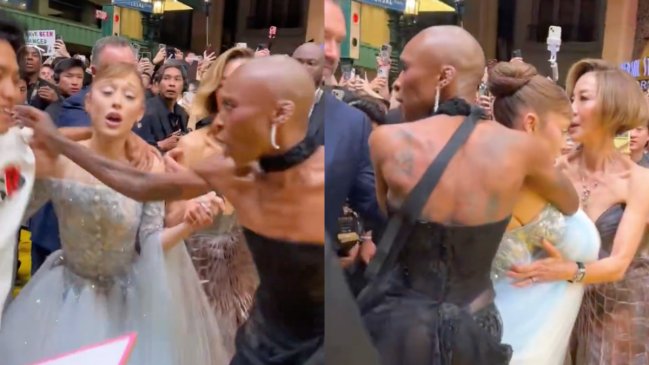 Cynthia Erivo protegió a Ariana Grande de un frenético fan en la premiere de 