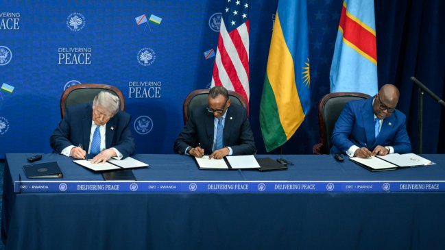 La República Democrática del Congo y Ruanda firman un acuerdo de paz en presencia de Trump